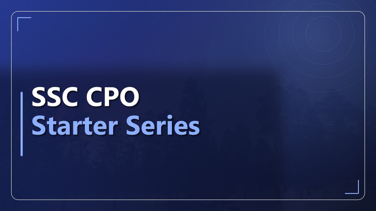 SSC CPO स्टार्टर सीरीज़