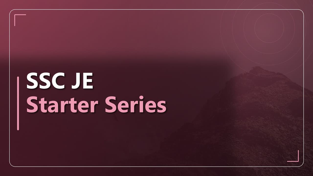 SSC JE पेपर 1 सिविल स्टार्टर सीरीज़